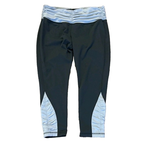 Patagonia Pants - Patagonia Pliant Fitted Crop Leggings Womens Large‎ Gray Ruched Stretch 55775